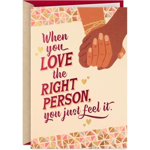 Hallmark Mahogany Love Card (I’ll Always Love You) for Anniversary, Romantic Birthday, Sweetest Day(You Just Feel It)
