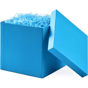 Hallmark Medium Gift Box with Lid and Shredded Paper Fill (Turquoise Blue 7 inch Box) for Birthdays, Graduations, Anniversaries, Baby Showers, All Occasion(Turquoise)