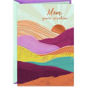 Hallmark Mother’s Day Card for Mom (You’re Sunshine) Colorful Abstract Landscape(Mom  You’re Sunshine)