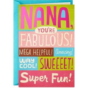 Hallmark Mother’s Day Card for Nana (You’re Fabulous) for Birthday, Thinking of You, Congrats, or Any Occasion