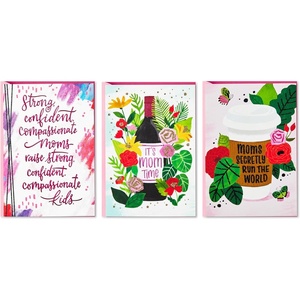 Hallmark Mothers Day Cards Assortment, Pack of 3 for Friends (Moms Run the World)(Moms Run the World  3 Cards with Envelopes)