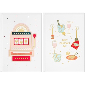 Hallmark Pack of 1 Mothers Day Card and 1 Fathers Day Card (A Day As Wonderful As You, Amazing Dad)(Slot Machine and Take Out)