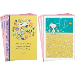 Hallmark Peanuts Mother’s Day Cards (6 Cards with Envelopes) for Mom, Stepmom, Grandma, Sister, Aunt, Bonus Mom(Peanuts Mother’s Day)