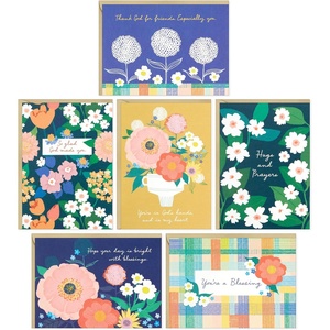 Hallmark Religious Floral Note Card Assortment (24 Blank Cards with Envelopes) Hugs and Prayers, You’re A Blessing
