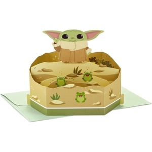 Hallmark Star Wars Pop Up Birthday Card (Baby Yoda), May the 4th Paper Wonder 3D Card