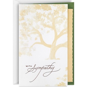 Hallmark Sympathy Card, Tree (Every Prayer for Peace)(10 Cards with Envelopes)