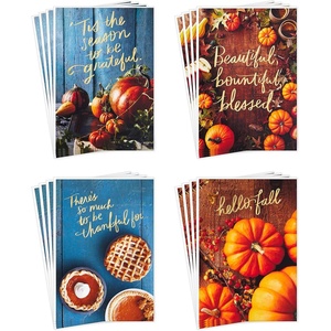 Hallmark Thanksgiving Place Cards for Table Setting (32 Mini Cards with Envelopes) Friendsgiving Party Supplies(Hello Fall)