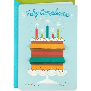 Hallmark Vida Spanish Birthday Card (Feliz Cumpleaños) for Friend, Coworker, Parent, Neighbor(Feliz Cumplea?os)
