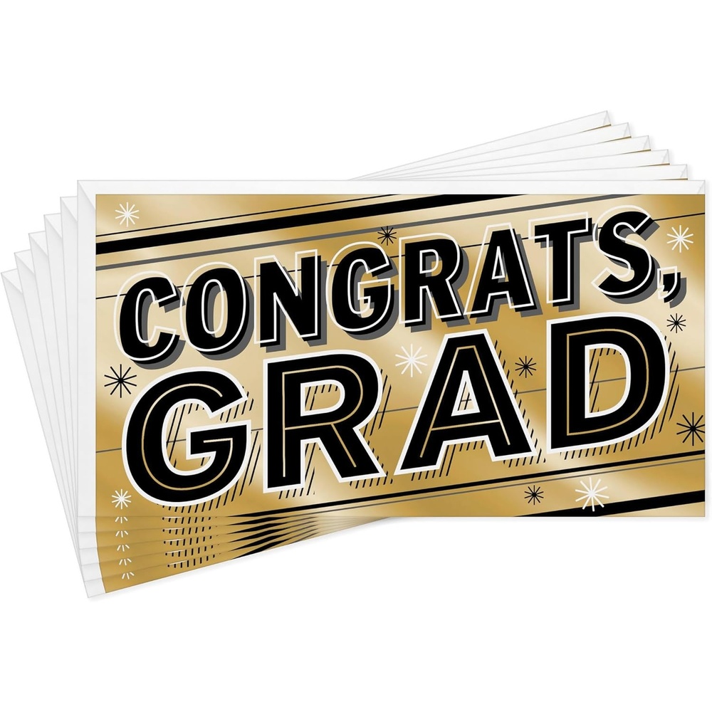 image:imageHallmark Graduation Money Holders or Gift Card Holders Gold Foil Congrats Grad 6 Cards with EnvelopesCongrats Gold Foil  6 Money Holder Cards