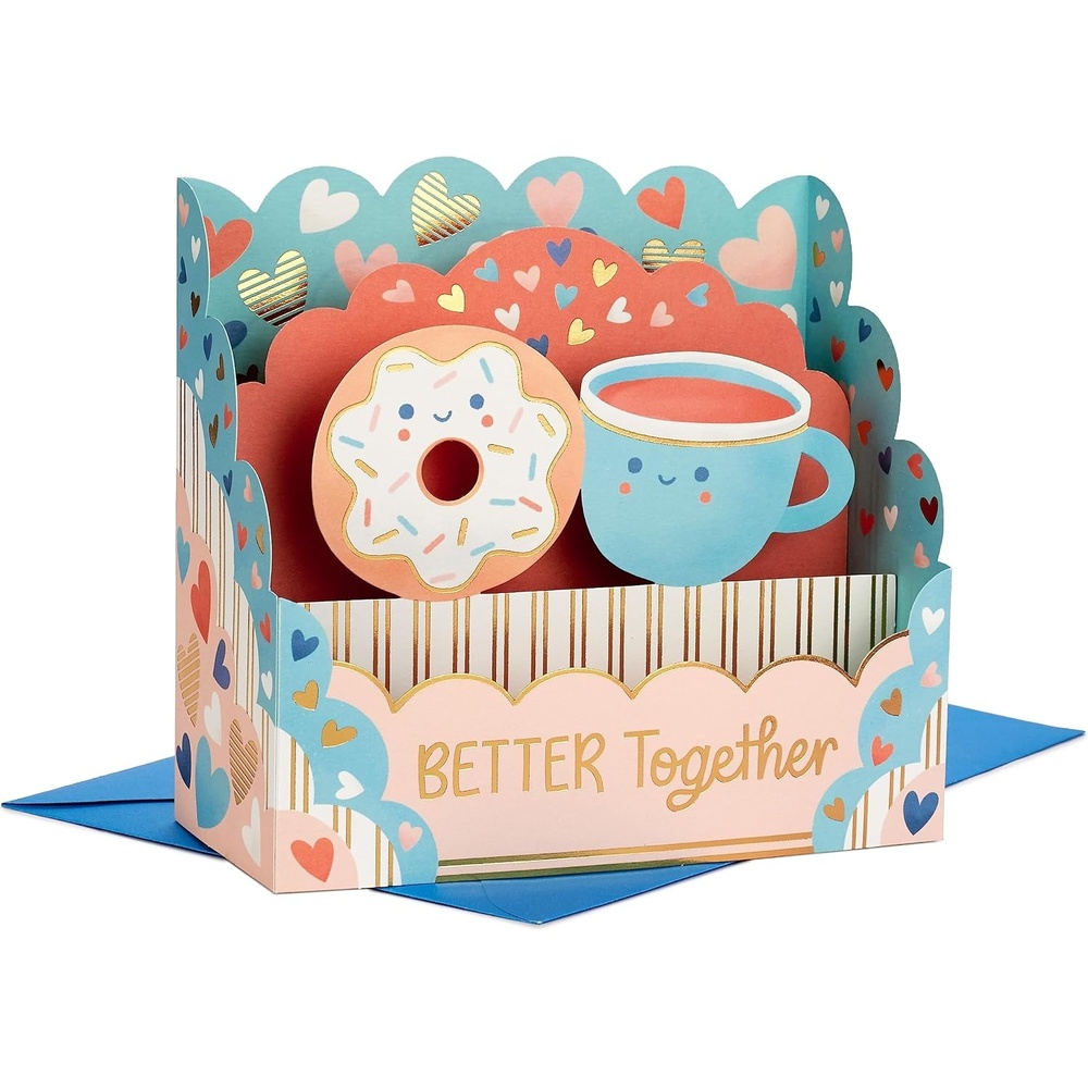 image:imageHallmark Paper Wonder Better Together Pop Up Card Coffee amp Donuts for Anniversary Sweetest Day Love