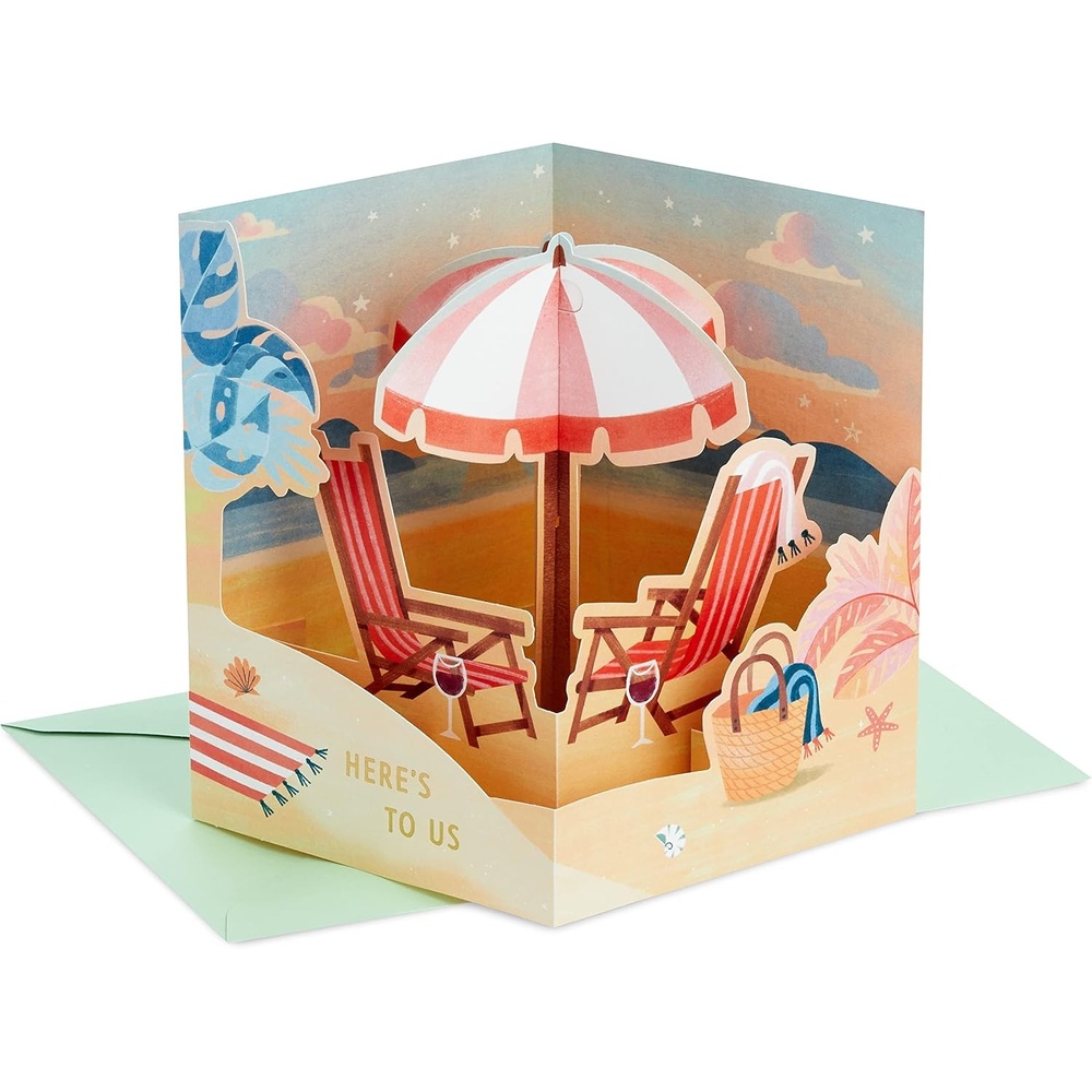 image:imageHallmark Paper Wonder Displayable Pop Up Anniversary Card GoldfishDisplayable Beach Scene