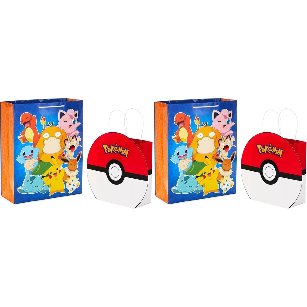 image:imageHallmark Pokmon Wrapping Paper Rolls  Pikachu Charmander Bulbasaur Gift Wrap Paper Set of 3 Rolls 60 sq ft ttl for Birthday Kids Parties Gamers Christmas Presents4 Count