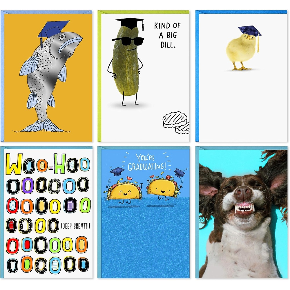image:imageHallmark Shoebox Funny Graduation Gift Card Holders or Money Holders Youre Always Awesome 6 Cards with EnvelopeFunny Assortment  6 Cards