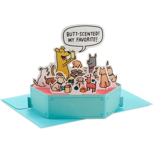 Hallmark Paper Wonder Funny 3D Pop Up Birthday Card (Dog’s Favorite Thing) for Mom, Dad, Coworker, Friend, Graduation, Celebrations