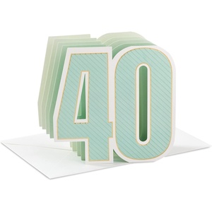 Hallmark Paper Wonder Pop Up 40th Birthday Card (Here’s to You)