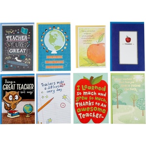 Hallmark Teacher Appreciation Card Assortment for Day Care, Preschool, Elementary School, Graduation or Back to School (8 Cards with Envelopes)